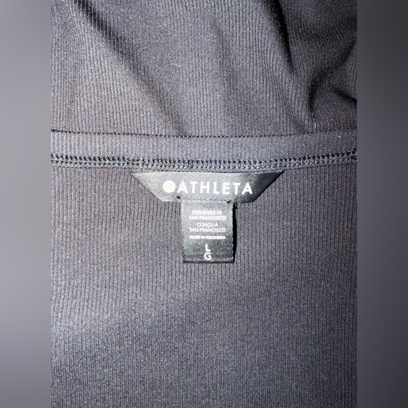 ATHLETA Signature Rib Square Neck Top in Black Size Large - Picture 5 of 6